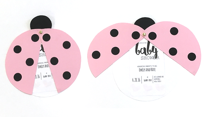 baby shower invitations, paper ladybug, diy crafts